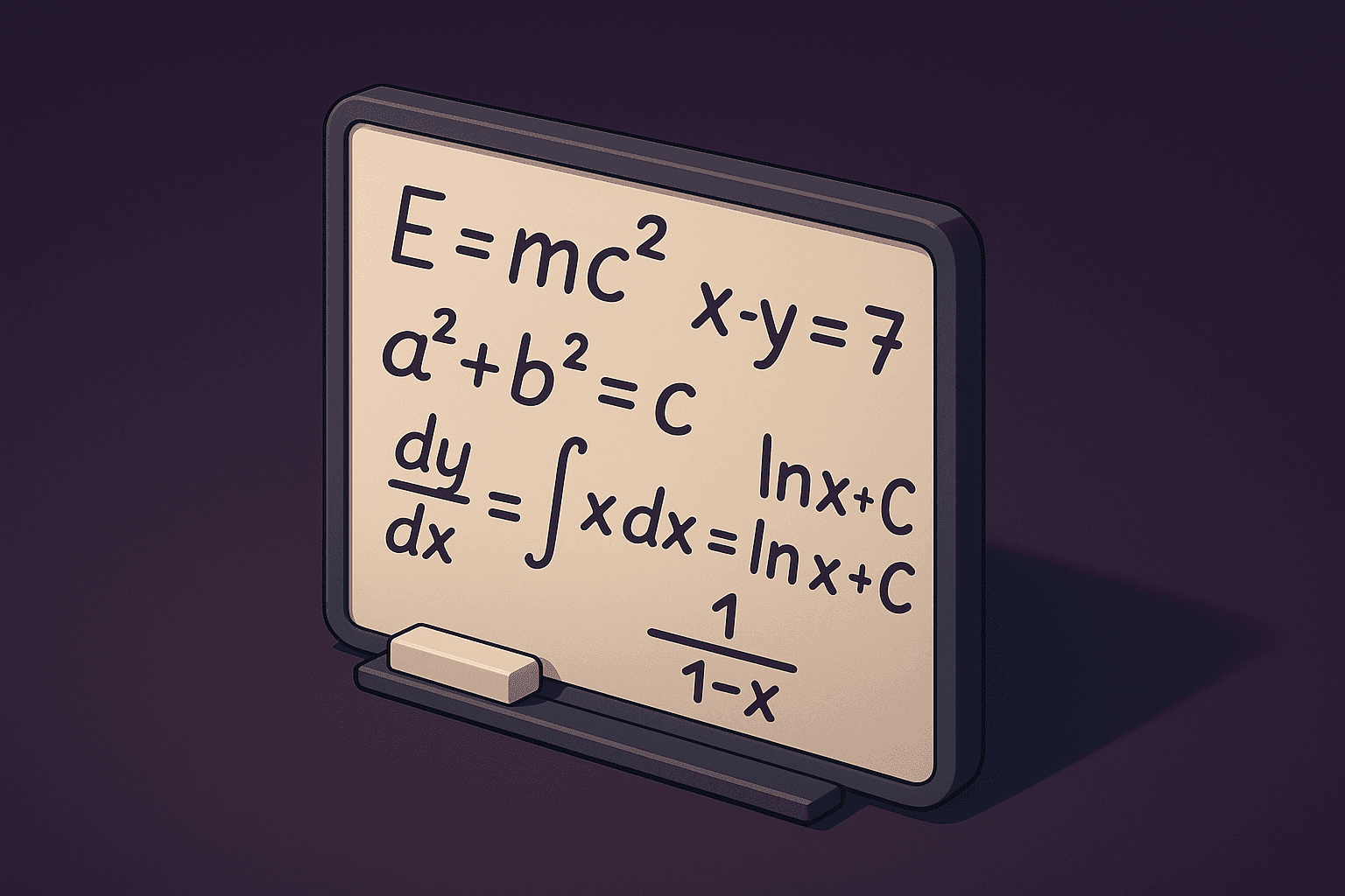 Chalkboard with equations